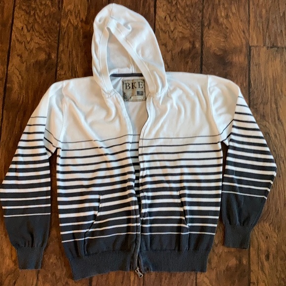 BKE (BUCKLE)  Striped sweater zip up hoodie M EUC - Picture 1 of 6